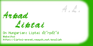 arpad liptai business card